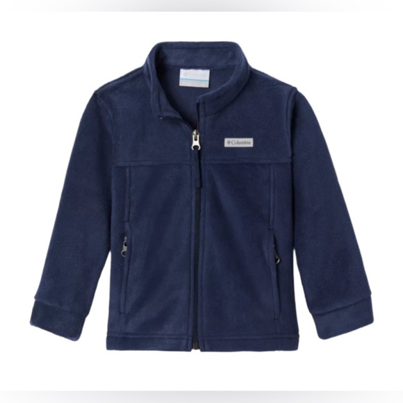 Boys Columbia Full Zip Navy Fleece Jacket Size XS EUC - Picture 1 of 6